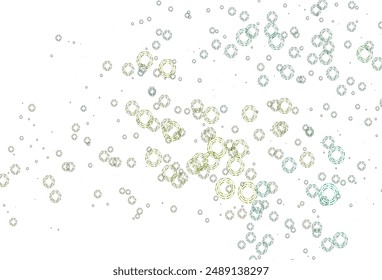 Light Blue, Yellow vector cover with spots. Blurred bubbles on abstract background with colorful gradient. Pattern for beautiful websites.