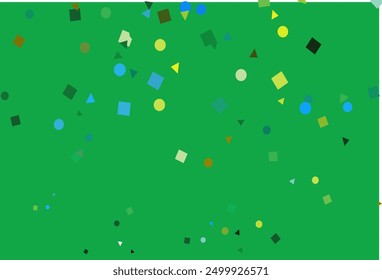 Light Blue, Yellow vector cover in polygonal style with circles. Glitter abstract illustration with spheres, squares, lines. Pattern can be used for websites.