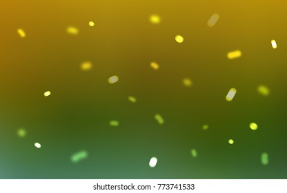 Light Blue, Yellow vector cover with beautiful snowflakes. Glitter abstract illustration with crystals of ice. The pattern can be used for year new  websites.
