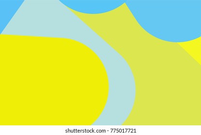 Light Blue, Yellow vector cover with rounded stripes. Glitter abstract illustration with colored sticks. The pattern can be used as ads, poster, banner for medicine.