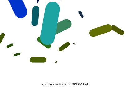 Light Blue, Yellow vector cover with rounded stripes. Blurred decorative design in simple style with lines. Smart design for your business advert.