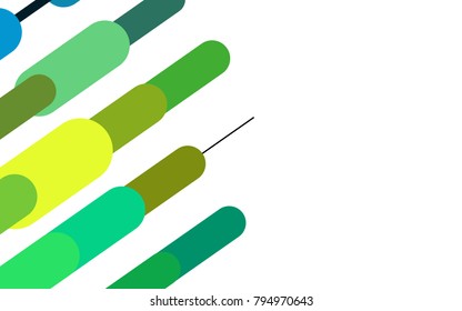 Light Blue, Yellow vector cover with rounded stripes. Blurred decorative design in simple style with lines. The pattern can be used for medical ad, booklets, leaflets