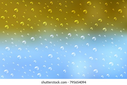 Light Blue, Yellow vector cover with spots. Beautiful colored illustration with blurred circles in nature style. Completely new template for your brand book.