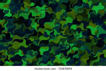 Light Blue, Yellow vector crooked abstract template. Glitter abstract illustration with wry lines. The textured pattern can be used for background.