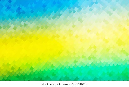 Light Blue, Yellow vector crooked abstract template. Creative geometric illustration in Origami style with gradient. The best curved design for your business.