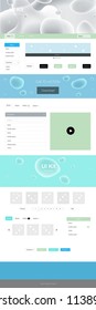 Light Blue, Yellow vector design ui kit with curved circles. Colorful abstract illustration with gradient lines. This template you can use for landing pages.
