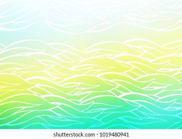 Light Blue, Yellow vector doodle blurred pattern. Sketchy hand drawn doodles on blurred background. A new texture for your design.