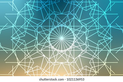Light Blue, Yellow vector doodle bright background. A vague abstract illustration with doodles drawn by child in Indian style. The pattern can be used for heads of websites and designs.