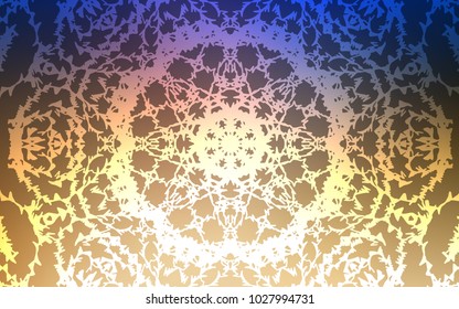 Light Blue, Yellow vector doodle blurred background. Colorful abstract illustration with lines drawn by child in Asian style. The template can be used as a background for cell phones.