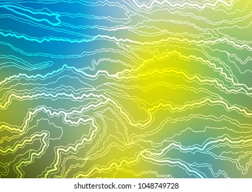 Light Blue, Yellow vector doodle blurred background. Modern geometrical abstract illustration with doodles. The pattern can be used for coloring books and pages for kids.