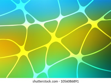 Light Blue, Yellow vector doodle blurred texture. Shining colored illustration with doodles in Zen tangle style. Brand-new style for your business design.