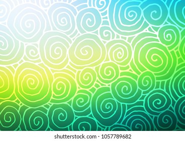 Light Blue, Yellow vector doodle blurred background. A completely new color illustration in doodle style. Hand painted design for web, leaflet, textile.