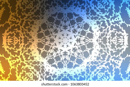 Light Blue, Yellow vector doodle bright template. Sketchy doodles drawn by child on blurred background. A completely new template for your business design.