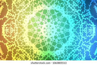 Light Blue, Yellow vector doodle bright template. Doodle illustration made by child in Origami style with gradient. The elegant pattern can be used as a part of a brand book.