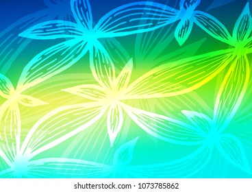 Light Blue, Yellow vector doodle blurred background. Colorful illustration in abstract style with doodles and Zen tangles. A completely new template for your business design.