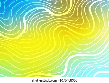 Light Blue, Yellow vector doodle blurred background. Geometric doodle illustration in Origami style with gradient. The elegant pattern can be used as a part of a brand book.