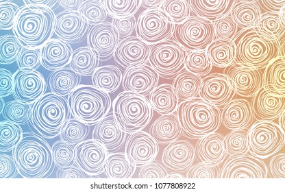 Light Blue, Yellow vector doodle bright pattern. Modern geometrical abstract illustration with roses. The completely new template can be used for your brand book.