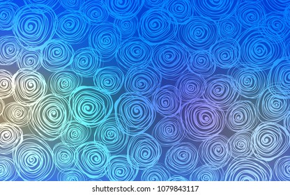 Light Blue, Yellow vector doodle bright pattern. Decorative shining illustration with doodles on abstract template. The elegant pattern can be used as a part of a brand book.
