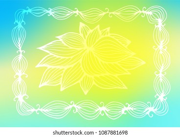 Light Blue, Yellow vector doodle blurred pattern. A vague abstract illustration with doodles in Indian style. Hand painted design for web, leaflet, textile.