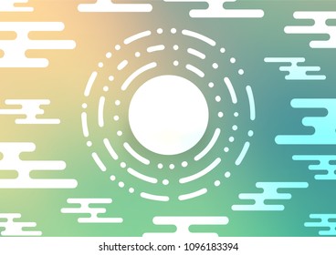 Light Blue, Yellow vector doodle blurred template. Glitter abstract illustration with doodles and Zen tangles. The pattern can be used for coloring books and pages for kids.