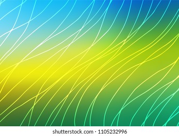 Light Blue, Yellow vector doodle blurred template. Doodles on blurred abstract background with gradient. A completely new design for your business.