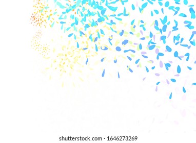 Color azul claro, dorso vectorial amarillo con hojas. hojas sobre fondo abstracto borroso con degradado. Patrón para papeles pintados, libros coloreados.