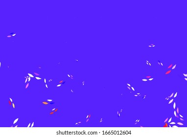 Light Blue, Yellow vector doodle background with leaves. Colorful abstract illustration with leaves in doodle style. Elegant pattern for your brand book.