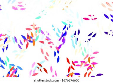 Color azul claro, dorso vectorial amarillo con hojas. Ilustración de hojas en estilo Origami con degradado. Una textura nueva para el diseño de papel pintado.