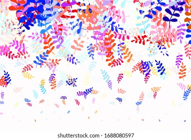 Diseño de doodle vectorial amarillo claro con hojas. hojas sobre un elegante patrón natural con gradiente. Diseño de Doodle para su sitio web.