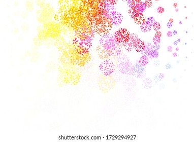 Hellblau, Gelber Vektor doodle Hintergrund mit Blättern. Neue farbenfrohe Illustration im Doodle-Stil mit Blättern. Eine neue Textur für Ihr Tapete-Design.