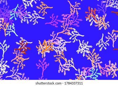 Light Blue, Yellow vector doodle pattern with branches. Modern abstract illustration with leaves and branches. New template for your brand book.