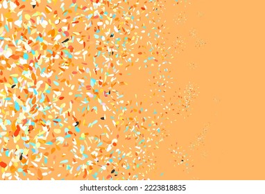 Light Blue, Yellow vector doodle texture with leaves. leaves on elegant natural pattern with gradient. Brand new design for your business.