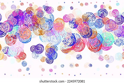Light Blue, Yellow vector doodle background with roses. Shining colored illustration with flowers. Brand new design for your business.