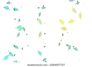 Light Blue, Yellow vector doodle texture. Brand new colorful illustration in modern style with leaves. New template for your business design.