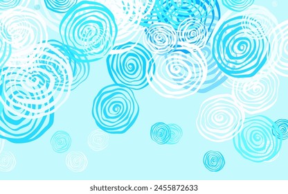 Light Blue, Yellow vector doodle layout with roses. Modern abstract illustration with flowers. Pattern for heads of websites, designs.