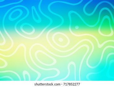 Light Blue, Yellow vector doodle blurred pattern. Colorful abstract illustration with lines in Asian style. Brand-new style for your business design.