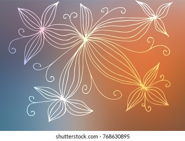 Light Blue, Yellow vector doodle blurred template. Shining colored illustration with doodles in Arabic style. The completely new template can be used for your brand book.