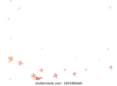 Light Blue, Yellow vector elegant background with sakura. An elegant bright illustration with leaves and branches. New template for your design.