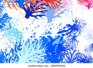 Light Blue, Yellow vector elegant background with branches. Brand new colored illustration with leaves and branches. Hand painted design for web, wrapping.