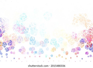 Hellblau, gelber, vektor-eleganter Hintergrund mit Blättern. Farbige Illustration mit Blättern im Doodle-Stil. Muster für Tapeten, Farbbücher.
