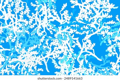 Light Blue, Yellow vector elegant template with leaves, branches. Brand new colored illustration with leaves and branches. Hand painted design for web, wrapping.