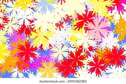 Azul claro, Vector amarillo elegante Fondo de pantalla con flores. Ilustración con coloridas flores de garabato abstracto. Patrón para Fondos de pantalla, libros para colorear.