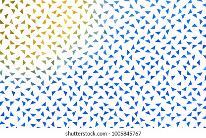 Light Blue, Yellow vector geometric simple minimalistic background, which consist of triangles on white background. Triangular pattern with gradient for your business design. 
