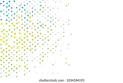 Light Blue, Yellow vector geometric simple minimalistic background, which consist of triangles on white background. Triangular pattern with gradient for your business design. 