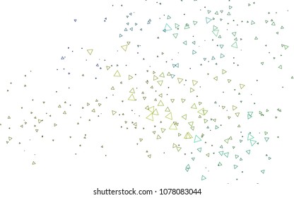 Light Blue, Yellow vector geometric simple minimalistic background, which consist of triangles on white background. Triangular pattern with gradient for your business design. 