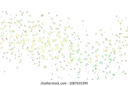 Light Blue, Yellow vector geometric simple minimalistic background, which consist of triangles on white background. Triangular pattern with gradient for your business design. 