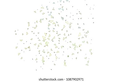 Light Blue, Yellow vector geometric simple minimalistic background, which consist of triangles on white background. Triangular pattern with gradient for your business design. 
