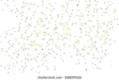 Light Blue, Yellow vector geometric simple minimalistic background, which consist of triangles on white background. Triangular pattern with gradient for your business design. 