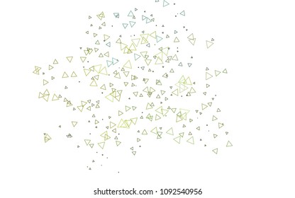Light Blue, Yellow vector geometric simple minimalistic background, which consist of triangles on white background. Triangular pattern with gradient for your business design. 
