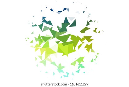 Light Blue, Yellow vector geometric simple minimalistic background, which consist of triangles on white background. Triangular pattern with gradient for your business design. 